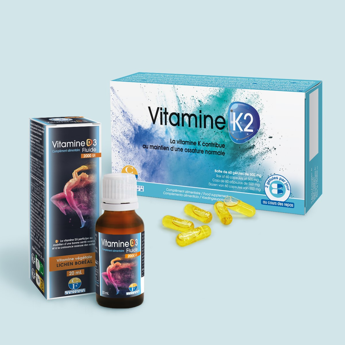 Vitamine K2 + Vitamine D3 Fluide