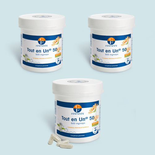 Tout En Un® 50 (Conditionnement temporaire : 3 boîtes de 150 gélules)