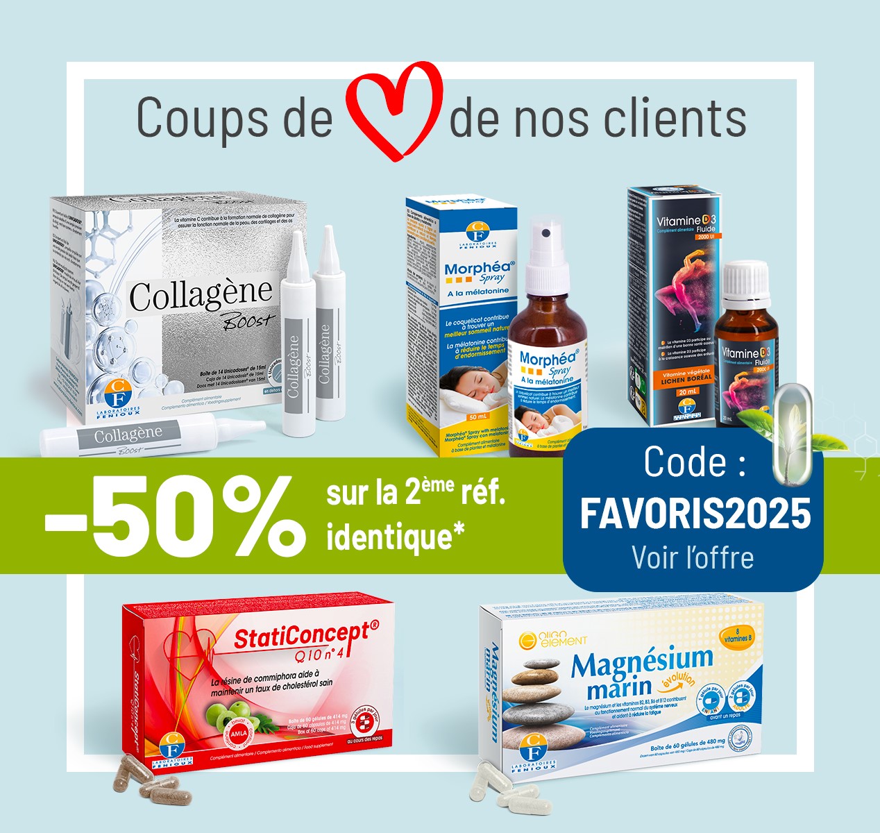 Compléments alimentaires en promotion